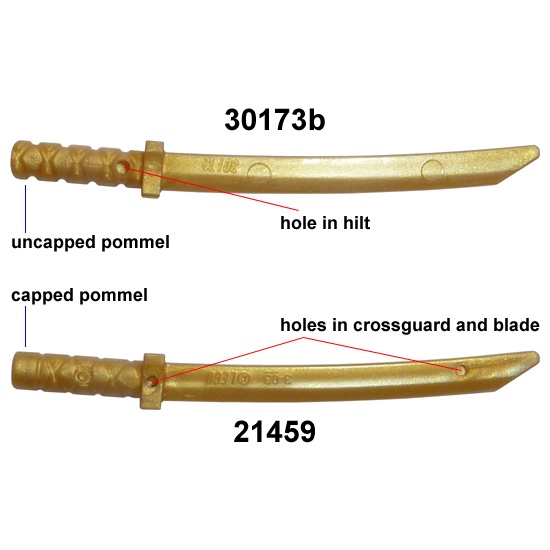 LEGO Thanh Kiếm Ninjago Katana Dài 4,5cm Màu Vàng Ngọc ID 6116596 21459