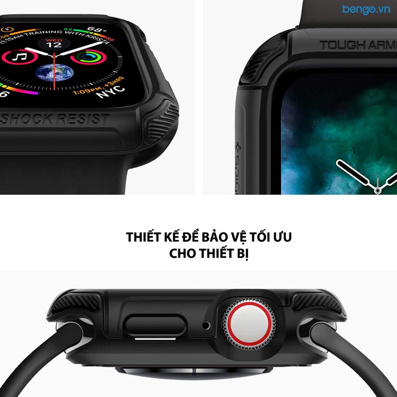 [Mã 267ELSALE hoàn 7% đơn 300K] Ốp Apple Watch Series 4 44mm SPIGEN Tough Armor