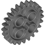 LEGO Technic Dark Bluish Gray Technic, Gear 24 Tooth (2nd Version - 1 Axle Hole) ID 6133119 / 3648b