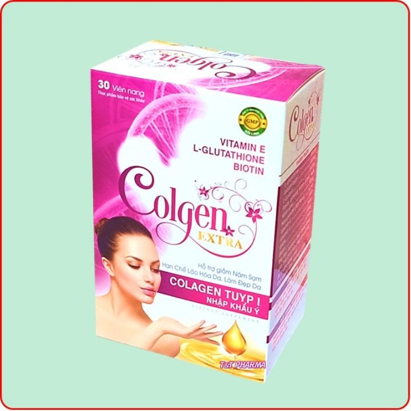 Viên uống Collagen Glutathion - COLGEN EXTRA giảm thâm nám, sạm da- Hộp 30 viên
