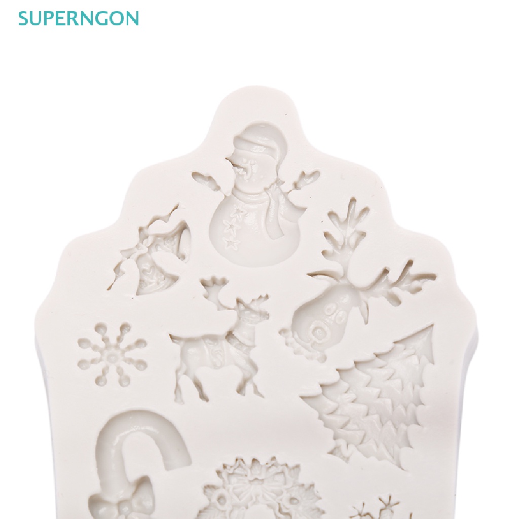 Khuôn Silicone Làm Bánh Tạo Hình Cây Thông / Người Tuyết / Tuần Lộc / Cây