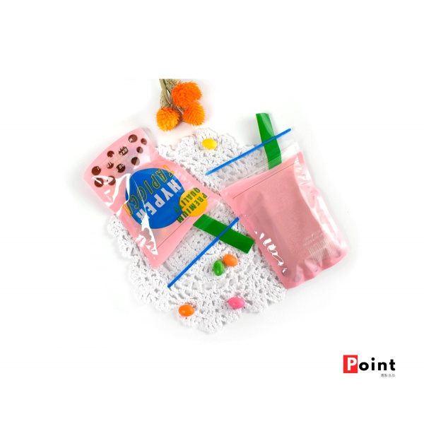 Túi Zip Dày Dặn In Hình Trà Sữa 2 Kiểu Sáng Tạo Dễ Thương