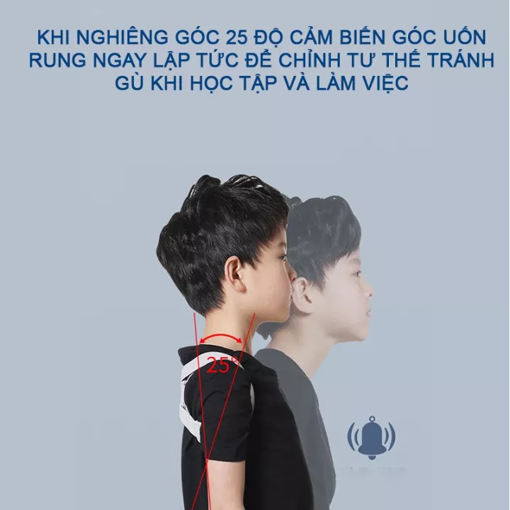 Đai chống gù lưng điện tử thông minh cảm biến rung cao cấp cho trẻ em và người lớn sỉ lẻ tại kho hàng giá rẻ VN