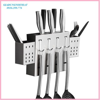 Re0556. 3 kệ để dao thớt inox dán tường