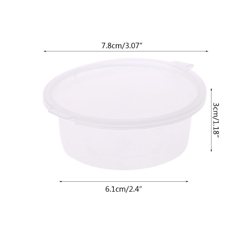 (Hàng Mới Về) Set 10 Cốc Nhựa 74ml Dùng Một Lần Đựng Đồ Chơi Slime Tiện Dụng