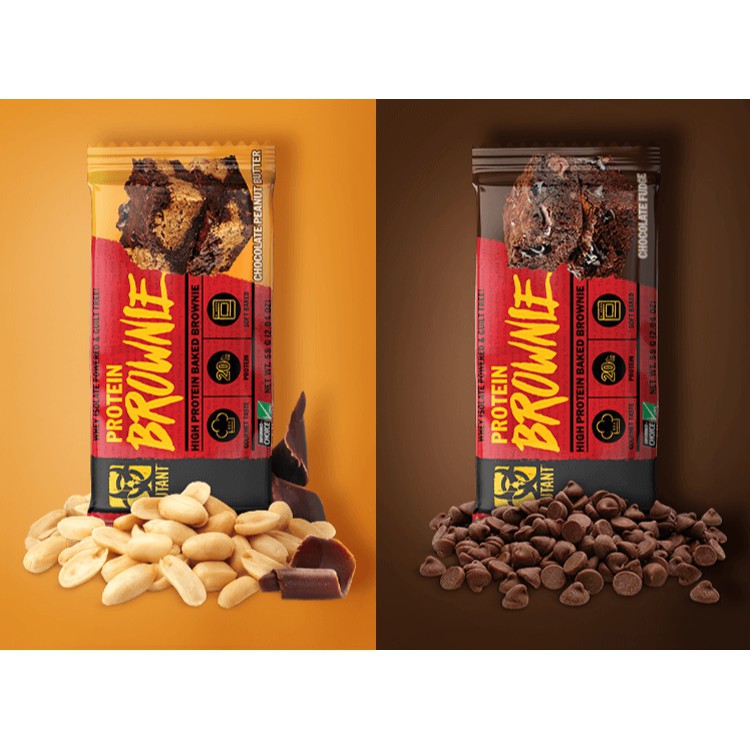 Bánh Protein MUTANT BROWNIE 58g – Hộp 12 Gói