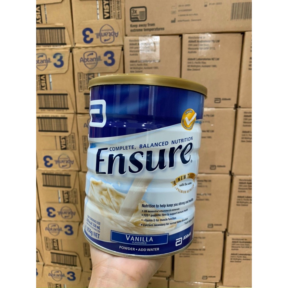 MẪU MỚI SỮA BỘT ENSURE ÚC VỊ VANI (850G) DATE 2024