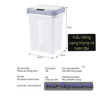 Thùng rác thông minh mở tự động 14 lít