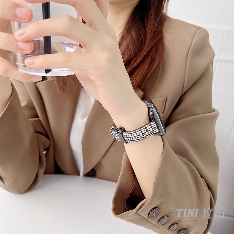 Dây đeo bằng da canvas có khóa cho đồng hồ thông minh APPLE WATCH 7th 6th Generation 5/43/2/1/SE 38 40 41 42 44mm 45mm