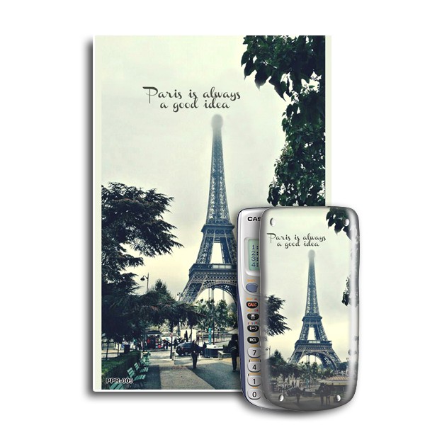 Decal trang trí máy tính Casio/Decal trang trí máy tính Vinacal Địa Danh Phong Cảnh Paris 009