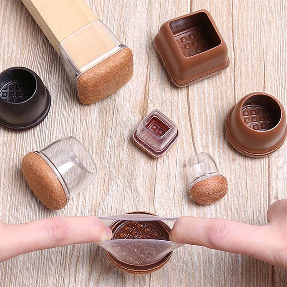 Miếng Đệm Chân Bàn Ghế Hình Tròn / Vuông Mềm Mại Bảo Vệ Sàn Nhà