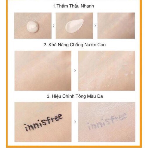 Kem Chống Nắng Innisfree No Sebum, Long Lasting, Triple Care, Mild, Triple-Shield Sunscreen SPF 50+/PA++++ 50ml