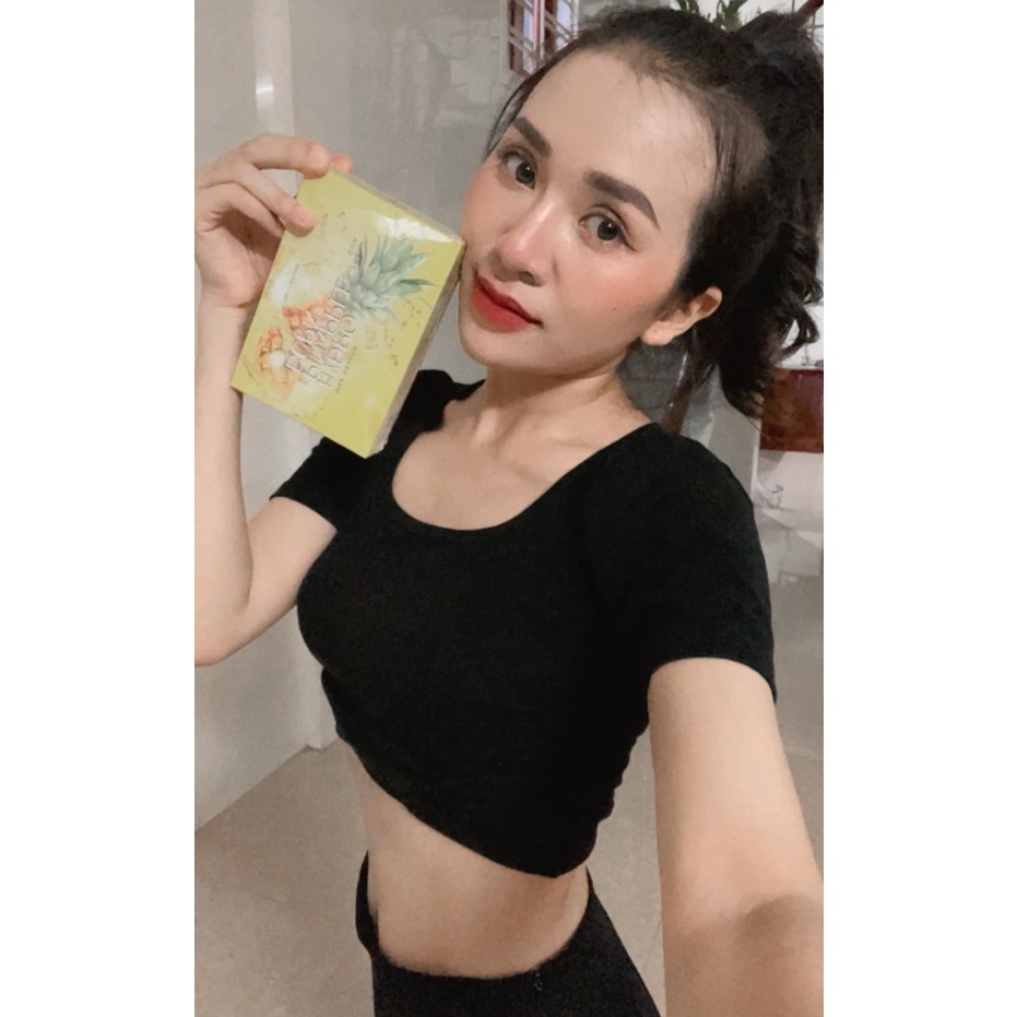 Hộp Thạch Dứa Giảm Cân Hydro Pinapple Burn Matxi Corp Tem Chọt