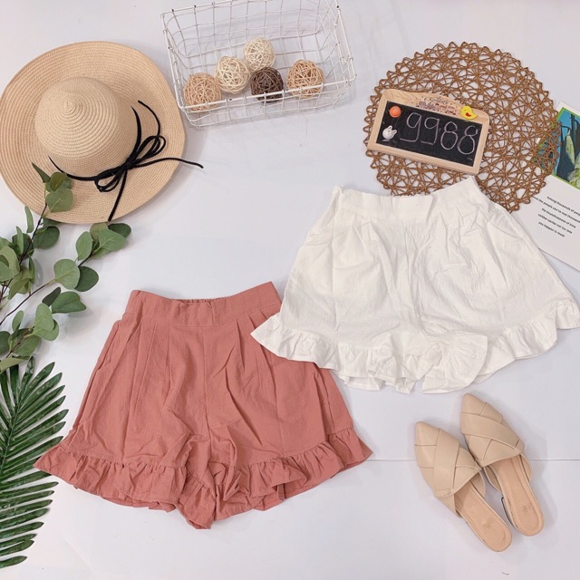 Quần short lai bèo ngắn nhiều màu Lovi