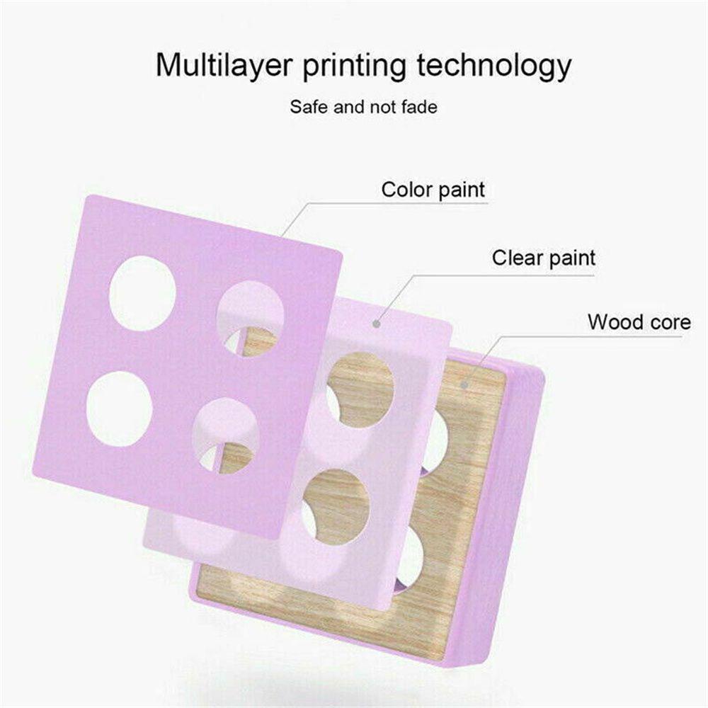 Bộ Đồ Chơi Xếp Hình Bằng Gỗ Giúp Phát Triển Trí Tuệ Cho Bé