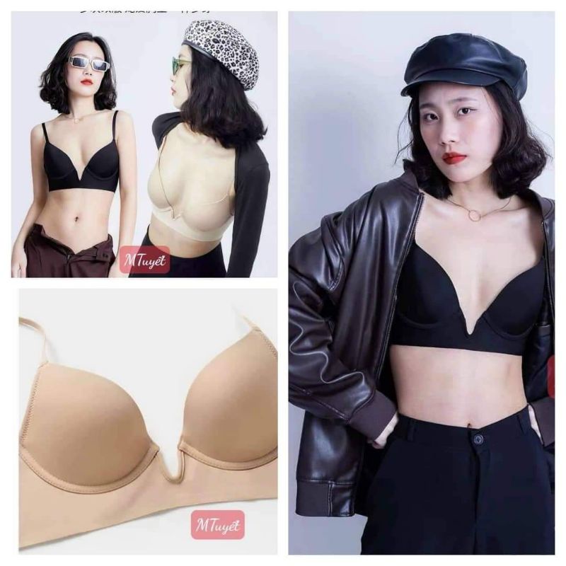 Áo bra hở lưng V ngực hàng QC