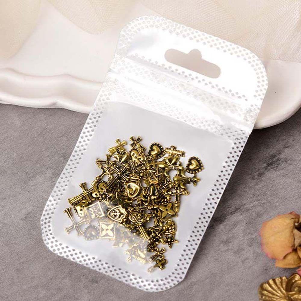 Phụ Kiện Trang Trí Móng Tay Nghệ Thuật Bằng Hợp Kim Họa Tiết Thánh Giá Phong Cách Retro MXMUSTY