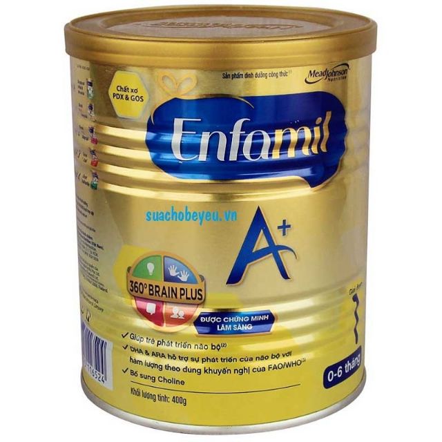 Sữa bột ANFAMIL A+1 400G (bé từ 0->6 thâng)