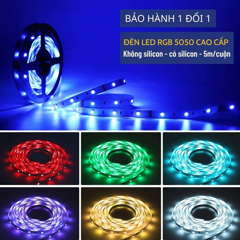 CUỘN LED DÂY RGB 7 MÀU 5050 5M TIKTOK HT-LIGHT