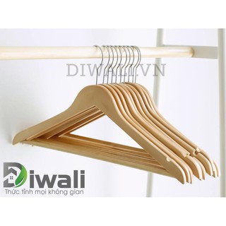 Diwali - bộ 10 móc gỗ treo quần áo