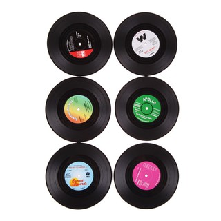 6Pcs Useful vinyl Coaster Cup Drinks Holder Mat Tableware