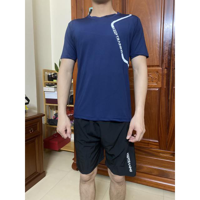 Bộ Thể Thao Nam, Quần Áo Thể Thao Nam Chất Thun Lạnh Keep Training | BigBuy360 - bigbuy360.vn