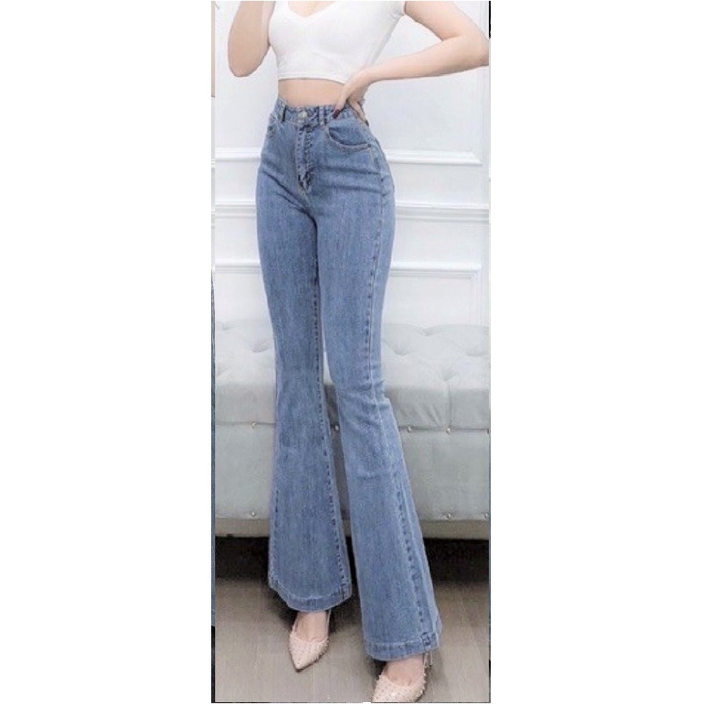 Quần Jeans Ống Pass - Loe Size Lớn Dáng Dài Đẹp QJ37