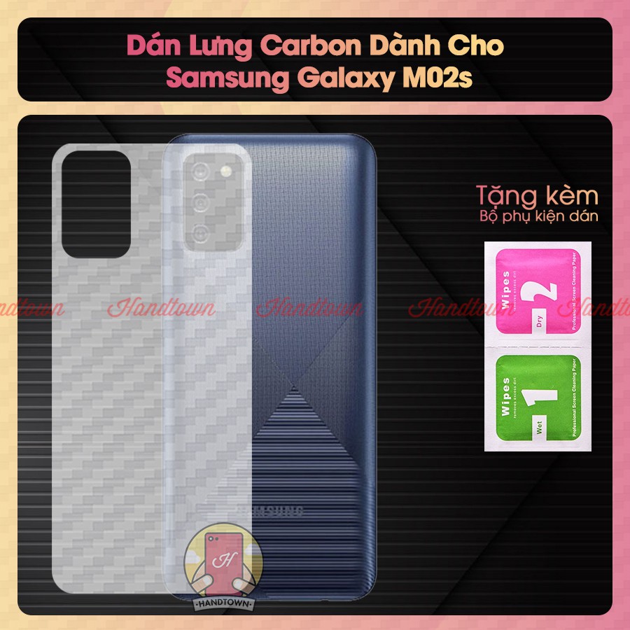 Miếng Dán Lưng Cacbon Samsung Galaxy M02s A02s samsungM02s Không Full Viền Bảo Vệ Mặt Lưng Máy Khỏi Bụi Bẩn Chống Xước