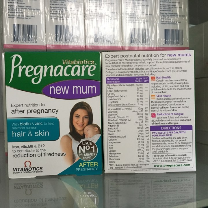 Vitamin Pregnacare New Mum Khôi phục Tóc và Da Cho Mẹ Sau Sinh