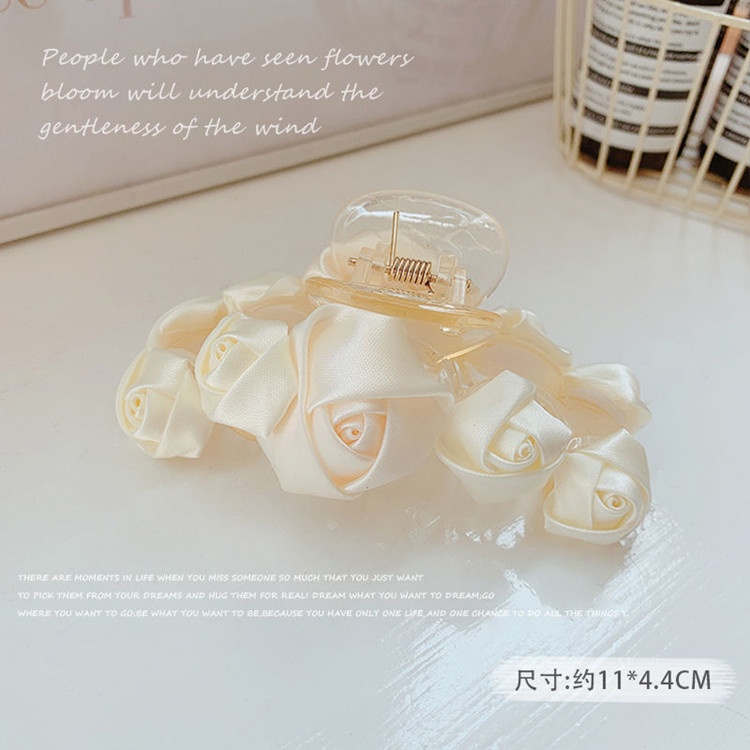 Kẹp Tóc Hình Đầu Cá Mập 2022 Bằng Nhựa Acrylic Đính Hoa Hồng Dễ Thương Cho Nữ