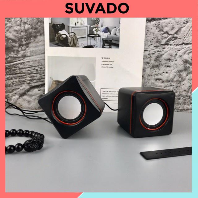 Loa Máy Tính tính laptop Mini 2.0 speaker để bàn Cho Laptop Điện Thoại Nghe Nhạc Học online Siêu Bền Xúc Xắc SUVADO