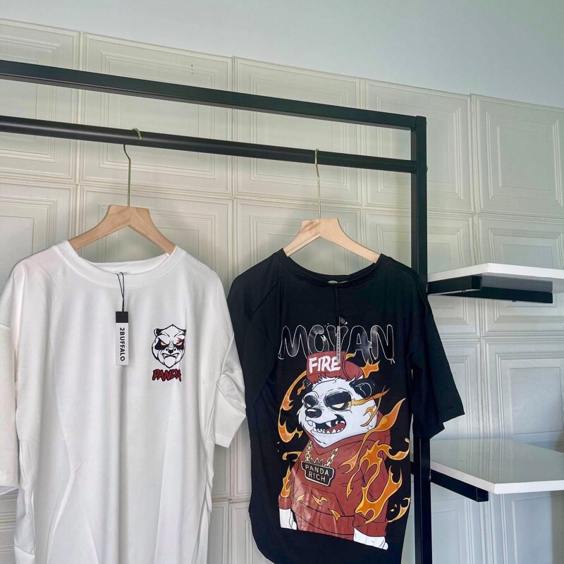 [2Buffalo] Áo thun Unisex, Áo thun nam nữ tay ngắn Rich Panda co giãn 4 chiều vải spandex form oversize mát mẻ | BigBuy360 - bigbuy360.vn