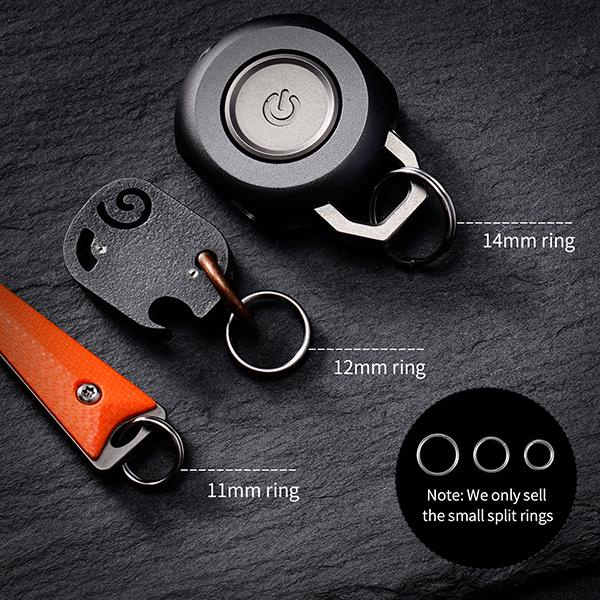 Size 8-25mm, Vòng chia móc khóa/ Ring móc khóa Titanium