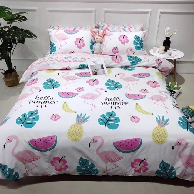 FREESHIP 99K TOÀN QUỐC_MẪU BÁN CHẠY NHẤT- SET CHĂN GA GỐI COTTON POLY. Bo chun mọi kích thước