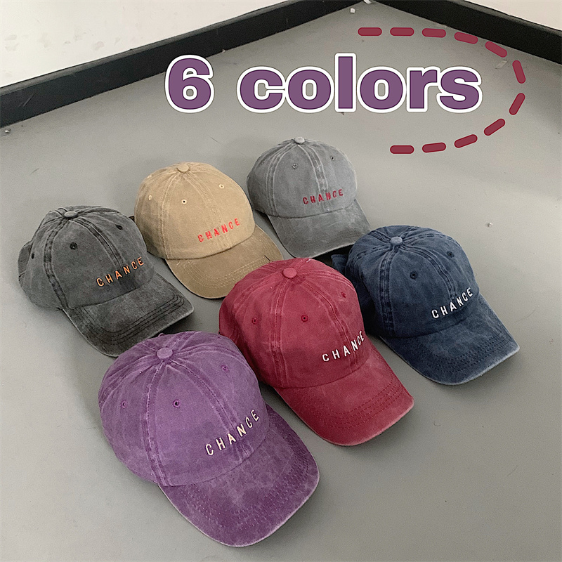 Mũ Lưỡi Trai Màu Trơn Thêu Chữ Phong Cách Hip Hop