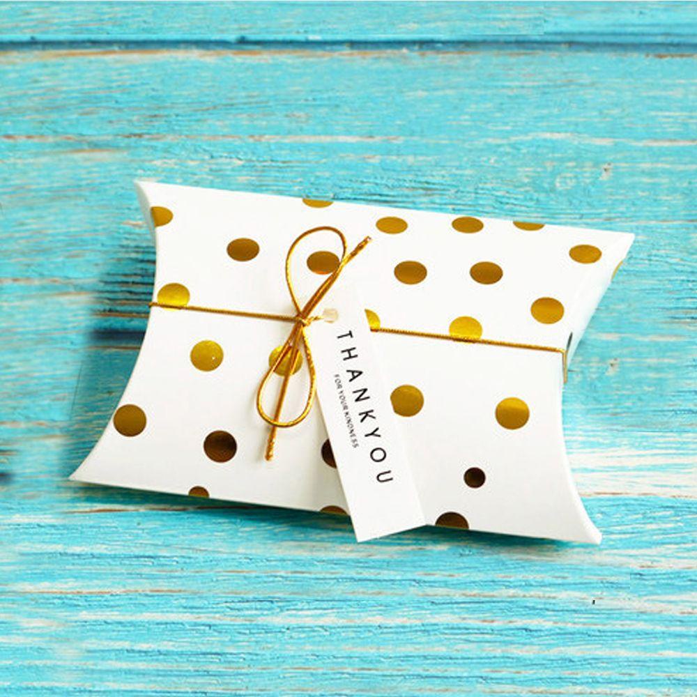 Hộp Đựng Kẹo Hình Gối Lãng Mạn Dùng Trang Trí Tiệc Cưới