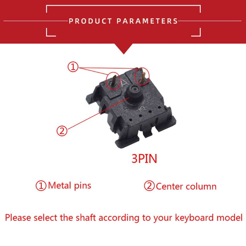 Công Tắc Bàn Phím 3Pin IOR Thay Thế Cho Gateron fit MX GK61 DIY