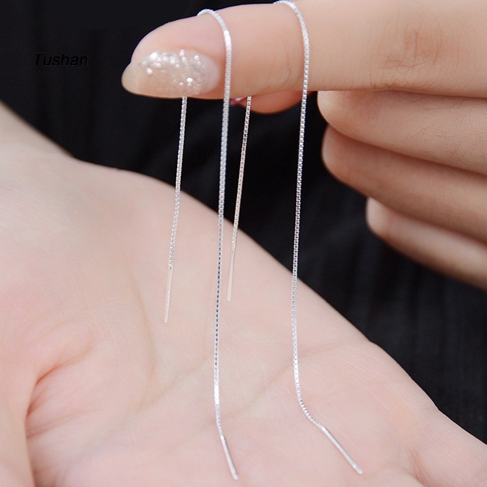 1 Bông Tai Dạng Xích Dài Thời Trang Cho Nữ