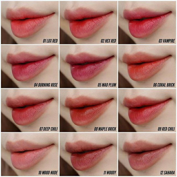 free ship Mẫu thử set 4 màu son cao cấp hiện đại Hàn Quốc A.Black Tặng Nước Hoa