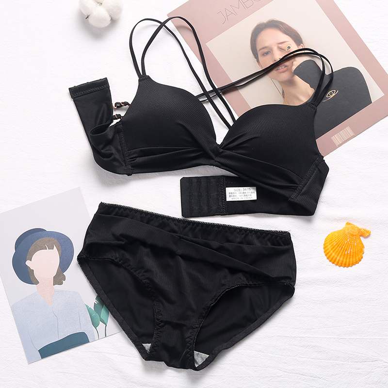Bộ Đồ Lót 1 Món Gồm Áo Ngực Dây Chéo Và Quần Lót Không Đường May Thời Trang Gợi Cảm Cho Nữ