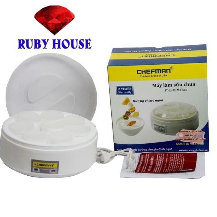 Máy làm sữa chua 8 cốc nhựa Chefman CHÍNH HÃNG, máy ủ sữa chua lựa chọn số 1 của các bà mẹ-Ruby House tutu.hahastore
