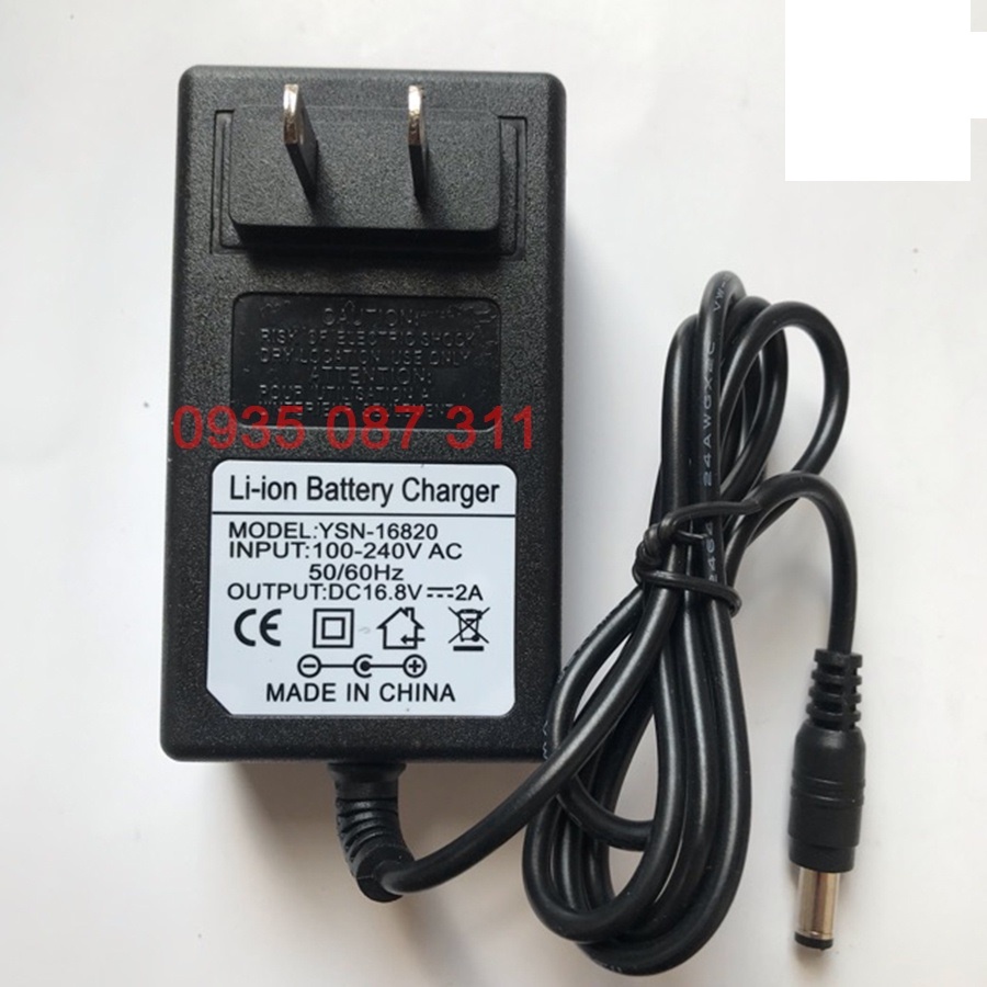 Sạc Pin 4S 16.8V 1A 2A Cao Máy Khoan Pin Tự Ngắt Khi Đầy Có Đèn Báo Đầy Pin .