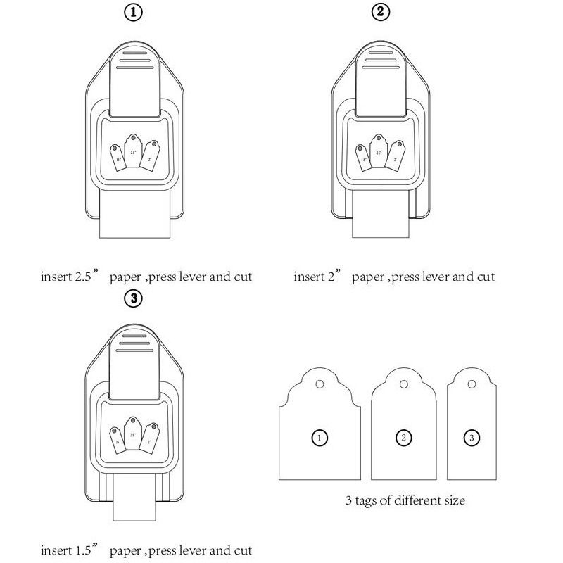 3 trong 1 Tag Punch Corner Cutter Giấy Punch Bookmark Punching Machine for DIY Crafts Projects DIY Scrapbooking Business Card