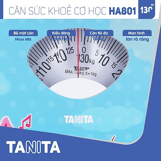 ✅ Cân Sức Khoẻ Cơ Học- Tanita HA-801 (130 Kg), Độ Bền Cao -VT0336