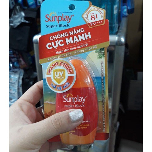 Sữa chống nắng cực mạnh Sunplay Super Block kháng nước tốt SPF 81/PA++++ 30g