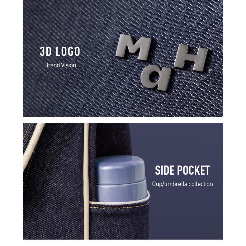 MAH Young Ba lô máy tính xách tay dành cho nữ Túi đeo vai phong cách Hàn Quốc Túi đi học không thấm nước sức chứa lớn