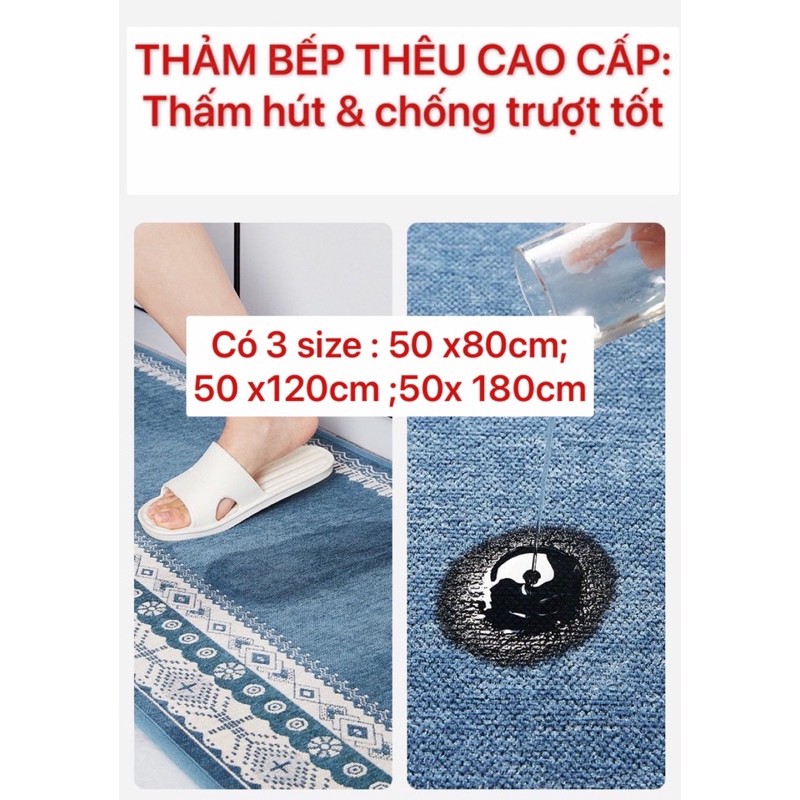 Thảm Bếp Chùi Chân Lau Chân Chống Trượt Size Lớn