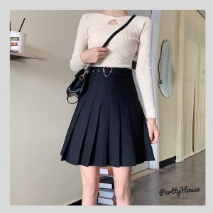 Chân Váy Tennis Xếp Ly Phong Cách Hàn Quốc Họa Tiết Trơn Ngắn Thời Trang Nữ mã CVXLT