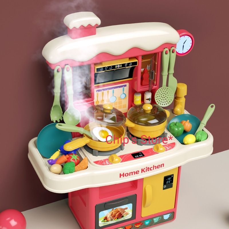 Bộ đồ chơi nấu ăn 32pcs có khói, đèn, âm thanh và vòi nước
