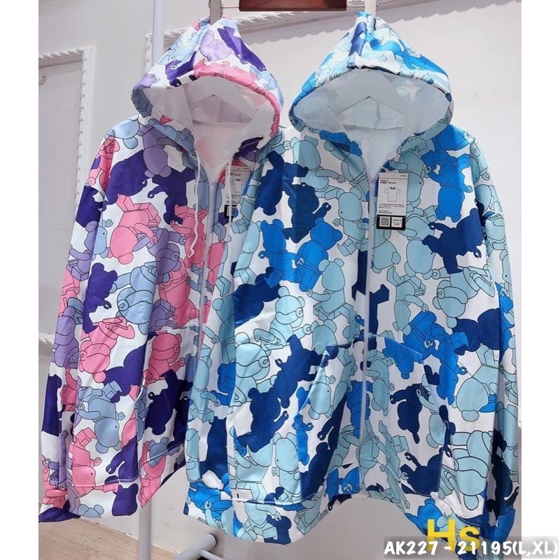 Áo khoác dù form rộng cánh dơi in 3D full 2 mặt, áo khoác form rộng 2 lớp Unisex nam nữ AK07